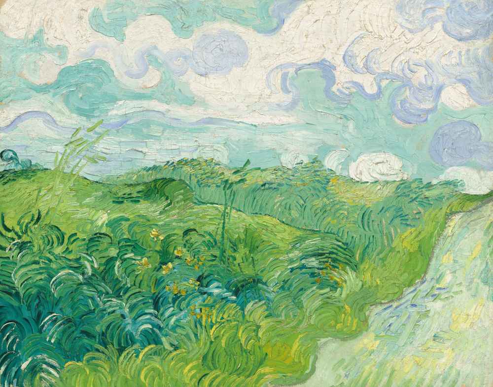 Green Wheat Fields, Auvers - Vincent van Gogh