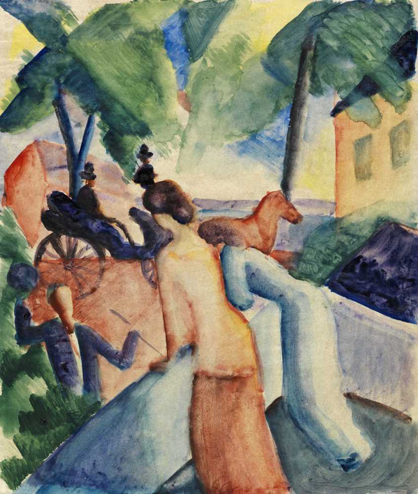 Greeting (Lake Thun) (1913) - August Macke