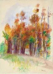 Grove of Trees (1888–1890) - Auguste Renoir