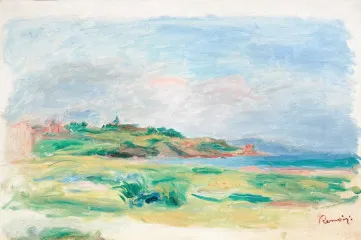 Gulf, sea, green cliffs - Auguste Renoir