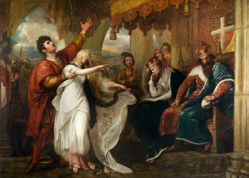 Hamlet; Act IV, Scene V (Ophelia Before the King and Queen) (1792) - West