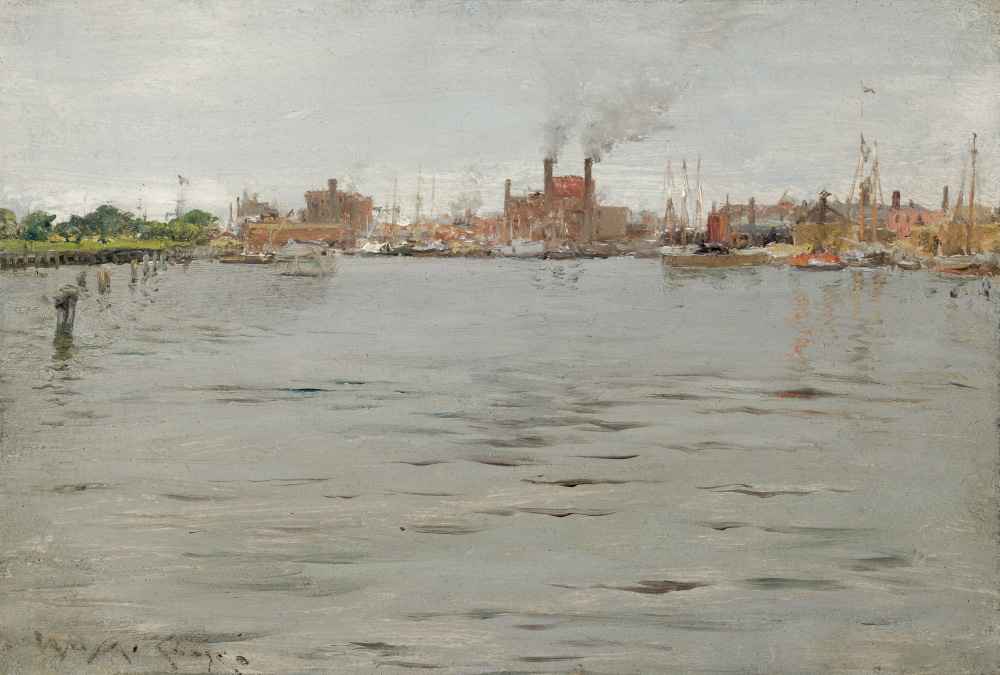 Harbor Scene, Brooklyn Docks - William Merritt Chase