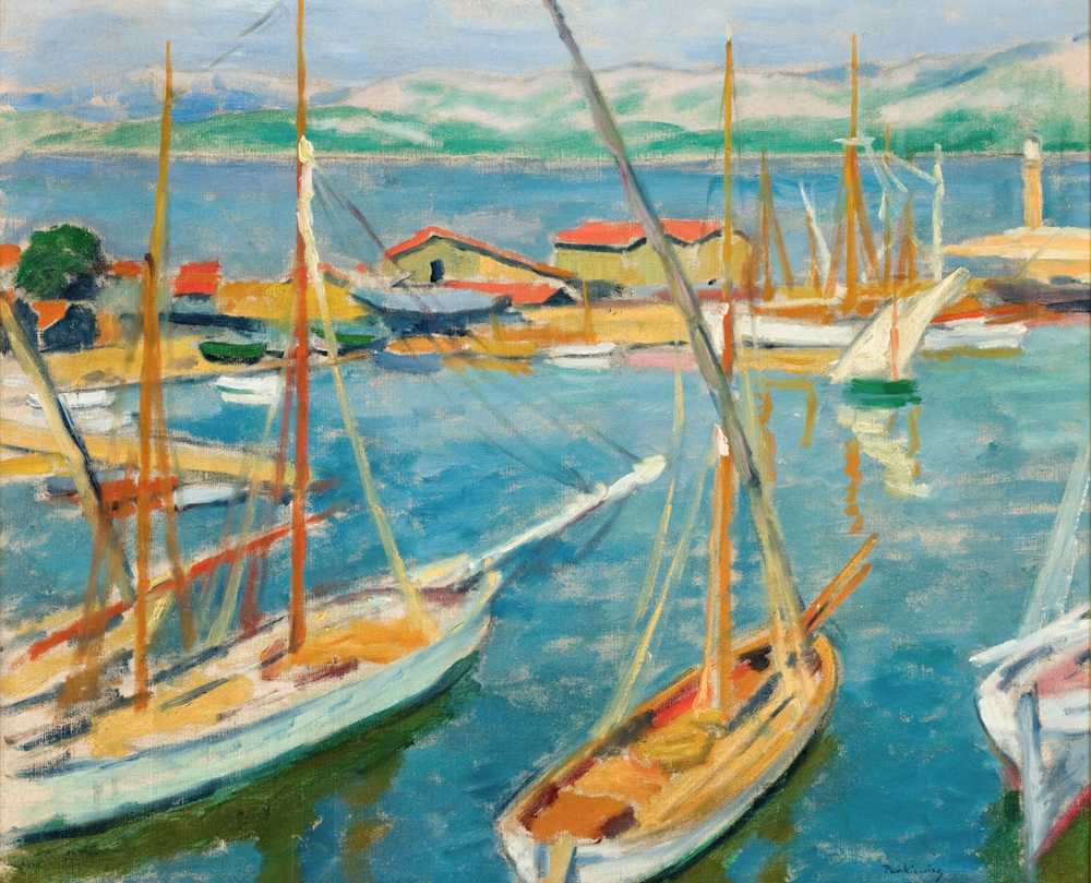 Harbour at Saint-Tropez (1909) - Józef Pankiewicz