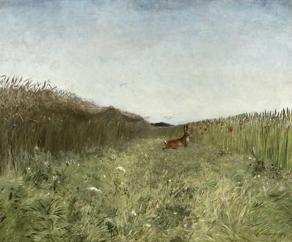 Hare in the grain (1888) - Józef Chełmoński