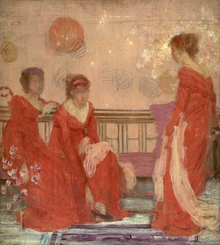 Harmony In Flesh Colour And Red (circa 1869) - James Abbot McNeill Whistler
