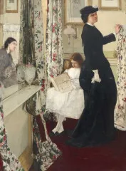 Harmony in Green and Rose. The Music Room (1860-1861) - Whistler