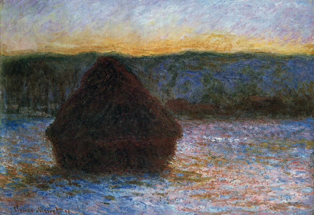 Haylofts thaw, sunset - Monet