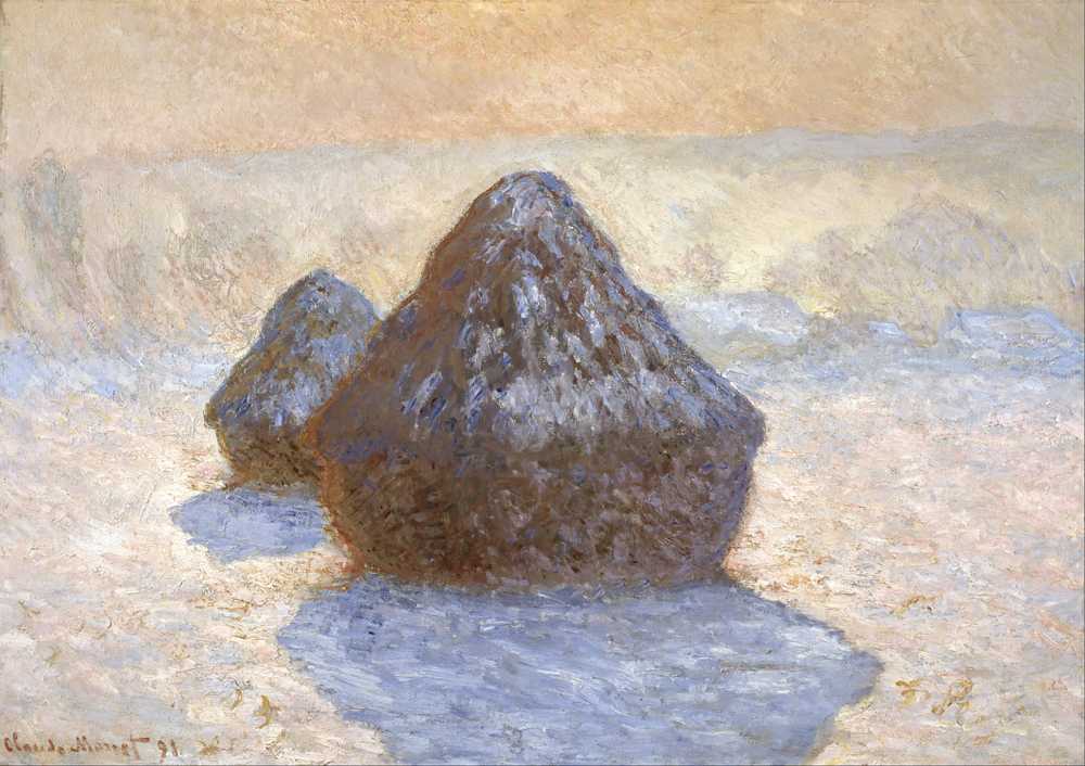 Haystacks- Snow Effect (1891) - Claude Monet