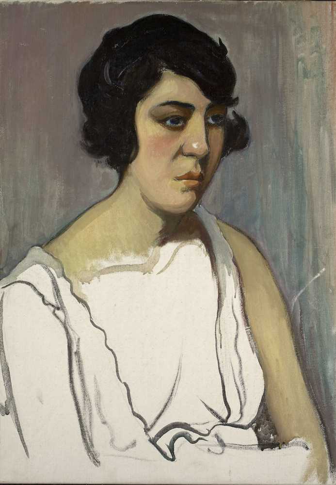 Head of a brunette (circa 1900) - Władysław Ślewiński