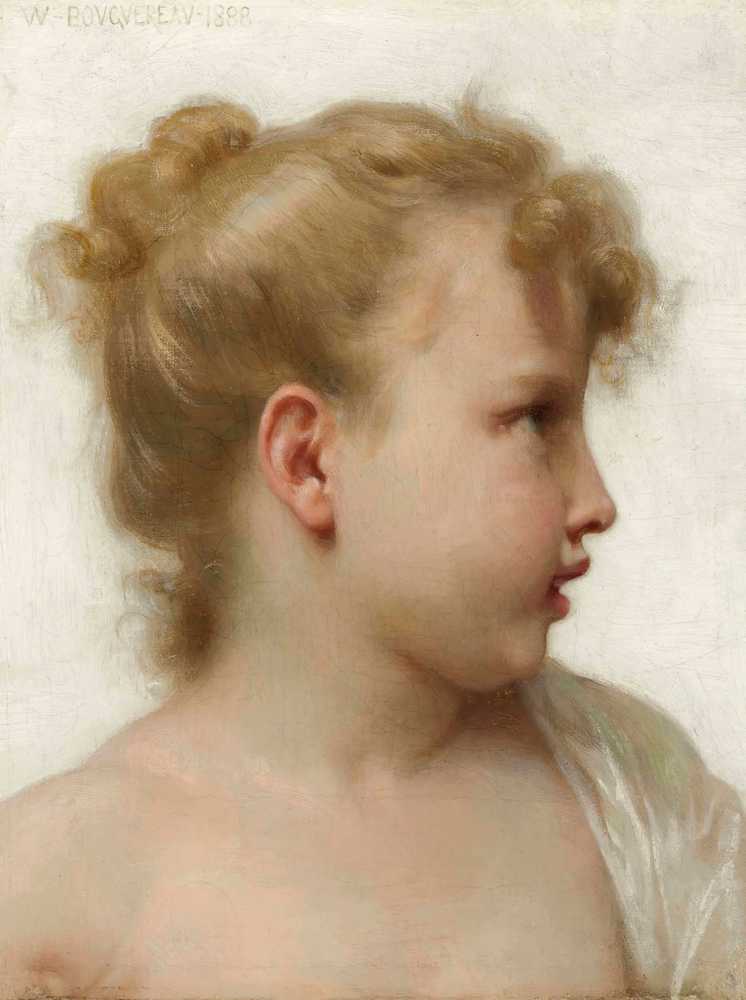 Head of a little girl (1888) - William-Adolphe Bouguereau