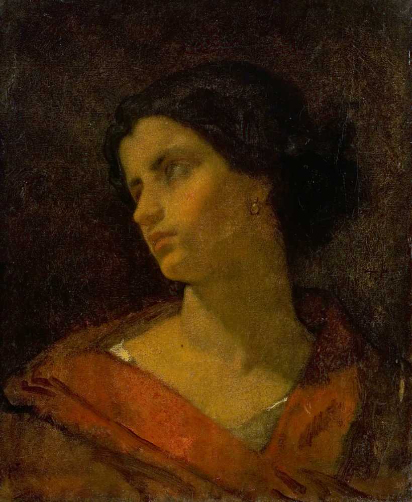 Head Of A Woman, Study (1835 - 1861) - Thomas Couture