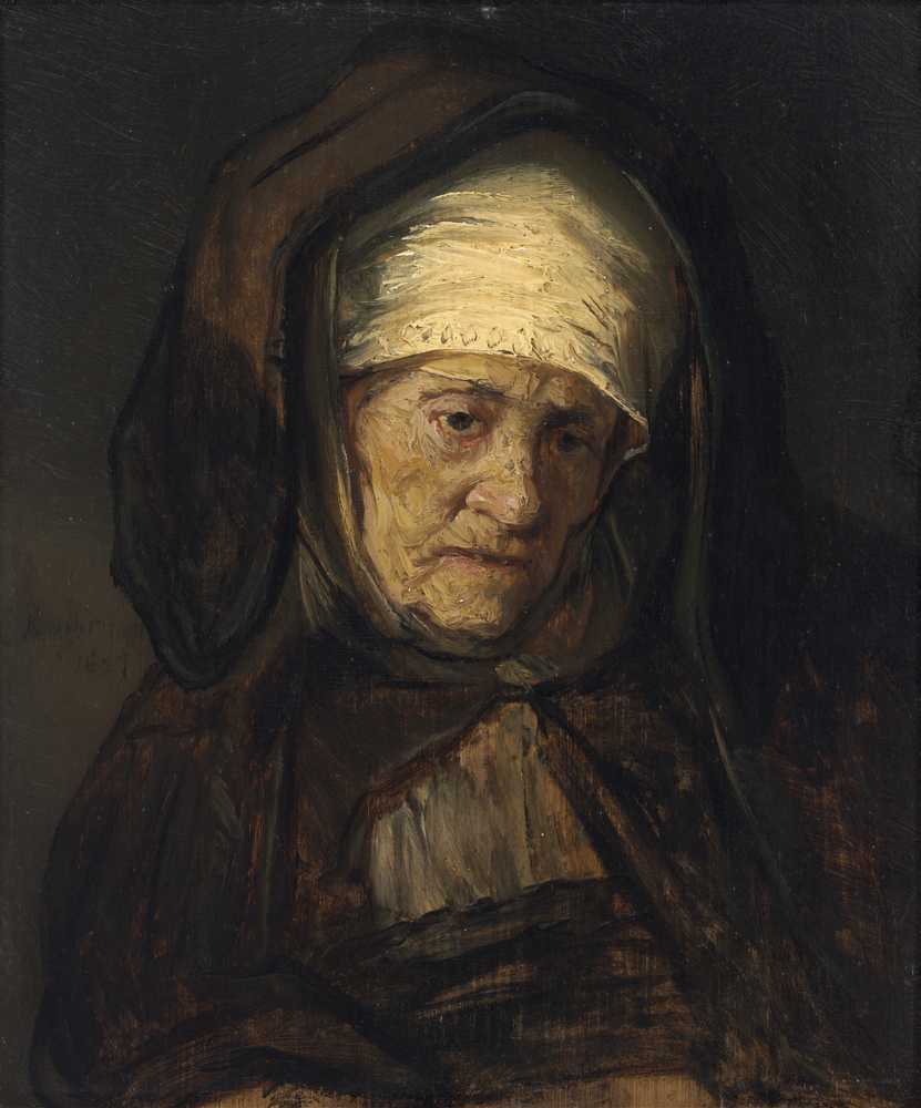 Head of an Aged Woman (1655-1660) - Rembrandt van Rijn