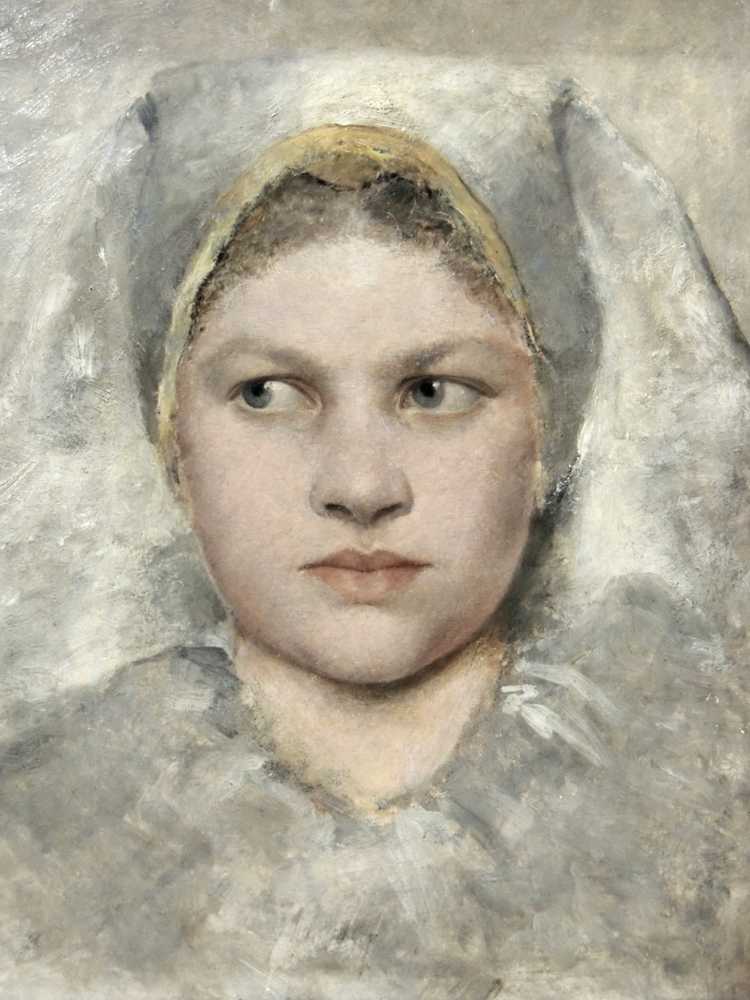Head Study of a Girl von Hana - Gustav Klimt