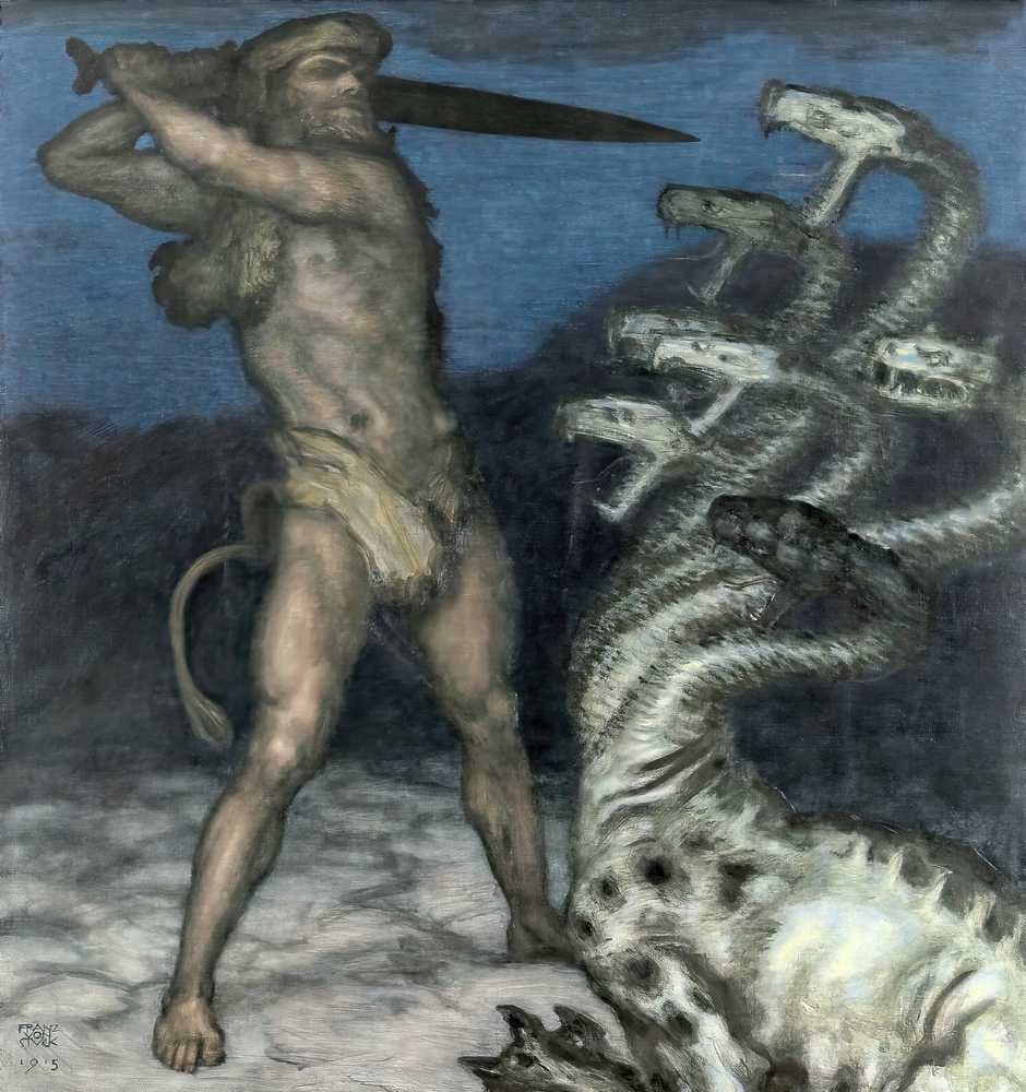 Hercules and the Hydra by Franz von Stuck - Franz von Stuck