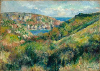 Hills around the Bay of Moulin Huet, Guernsey - Auguste Renoir