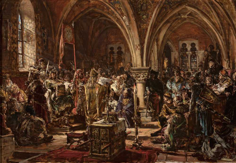 History of Civilization in Poland. The First Parliament in Łęczyca ... - Matejko