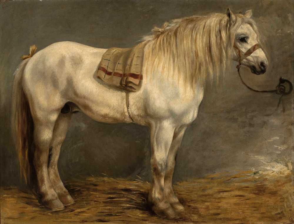 Horse in the stables - Piotr Michałowski