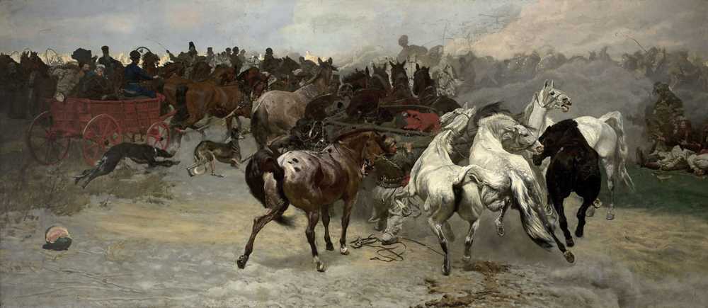 Horse market in Balta (1879) - Józef Chełmoński