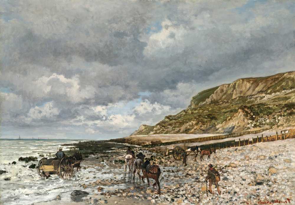 Horses At Pointe De La Heve (1864) - Claude Monet