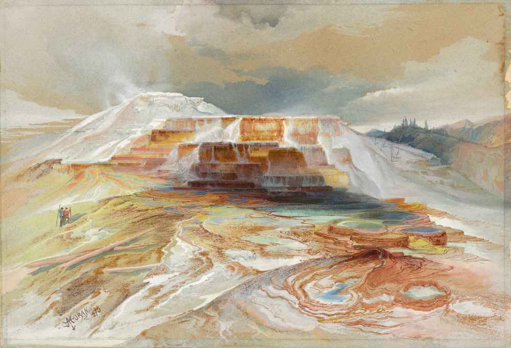 Hot Springs of Gardiners River, Yellowstone, 1873 - Thomas Moran