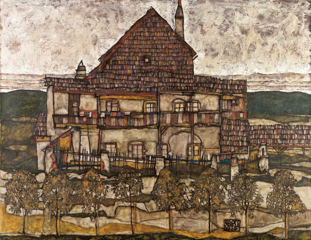 House with Shingle Roof (Old House II) (1915) - Egon Schiele