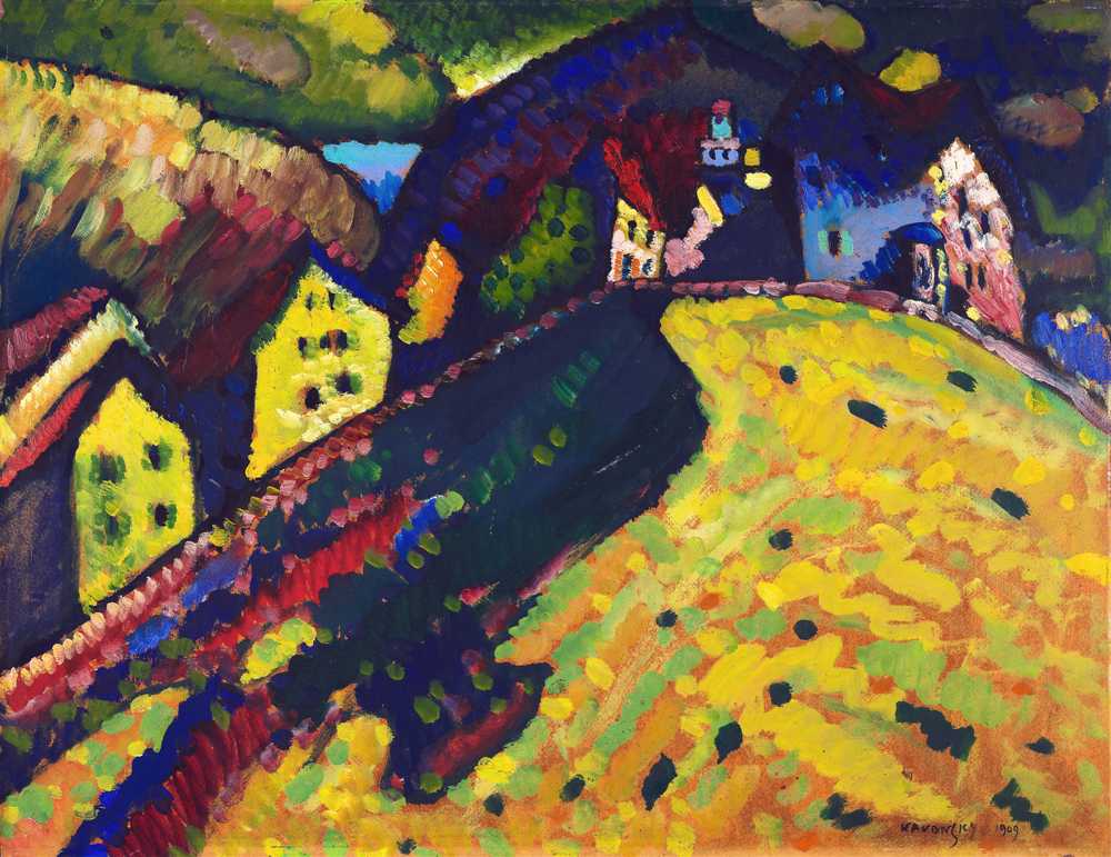 Houses at Murnau (1909) - Wassily Kandinsky