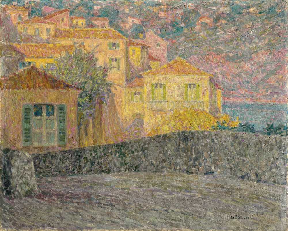 Houses in the sun, Villefranche-sur-Mer (1927) - Henri Le Sidaner