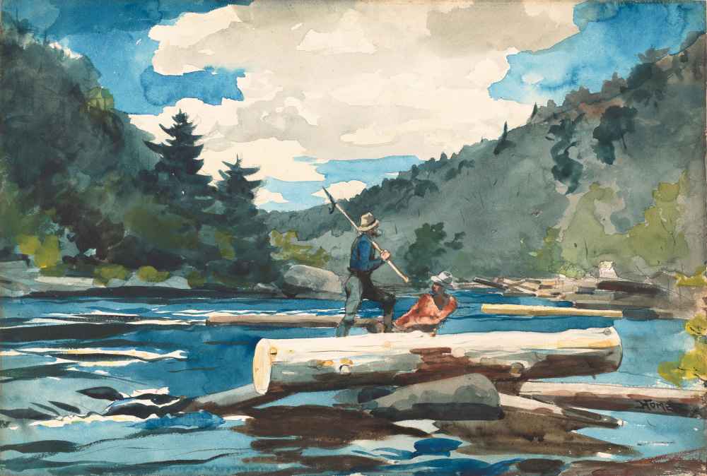 Hudson River, Logging - Winslow Homer