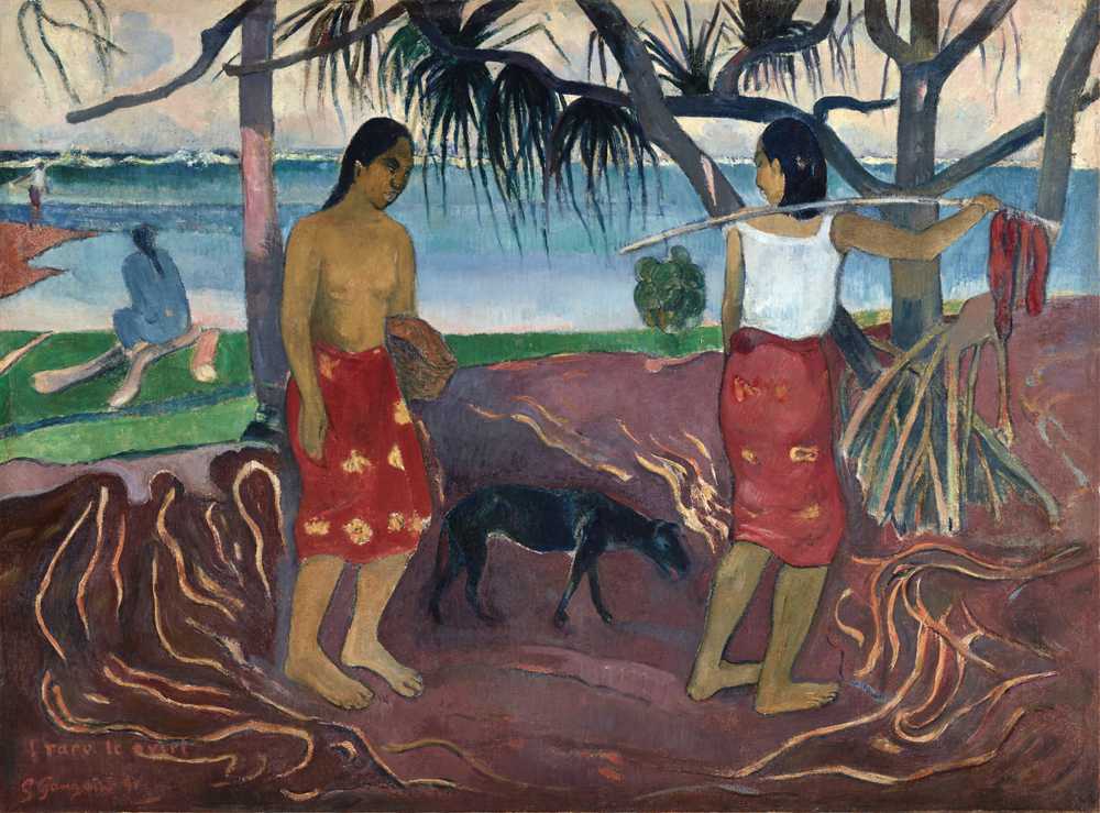 I Raro te Oviri (Under the Pandanus) (1891) - Paul Gauguin