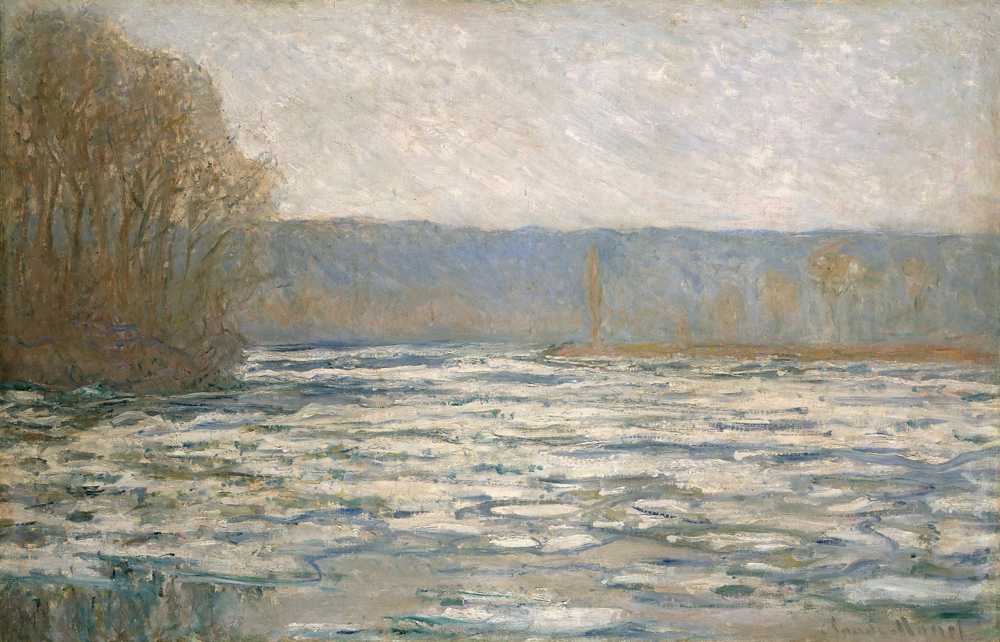 Ice breaking up on the Seine near Bennecourt (1893) - Claude Monet
