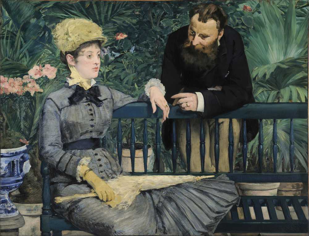 In the Conservatory (1879) - Edouard Manet