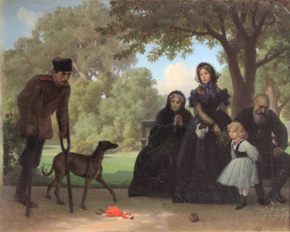 In the Saxon Garden (1863) - Artur Grottger
