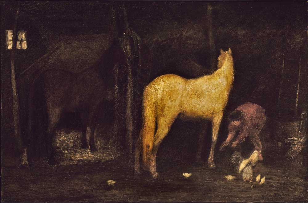 In the Stable (before 1911) - Albert Pinkham Ryder
