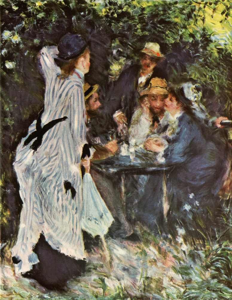 In the Garden (in the garden bower of Moulin de la Galette - Renoir
