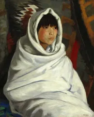 Indian Girl in White Blanket (1917) - Robert Henri