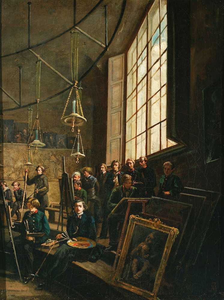 Interior of the School of Fine Arts in Warsaw (1858) - Marcin Zaleski