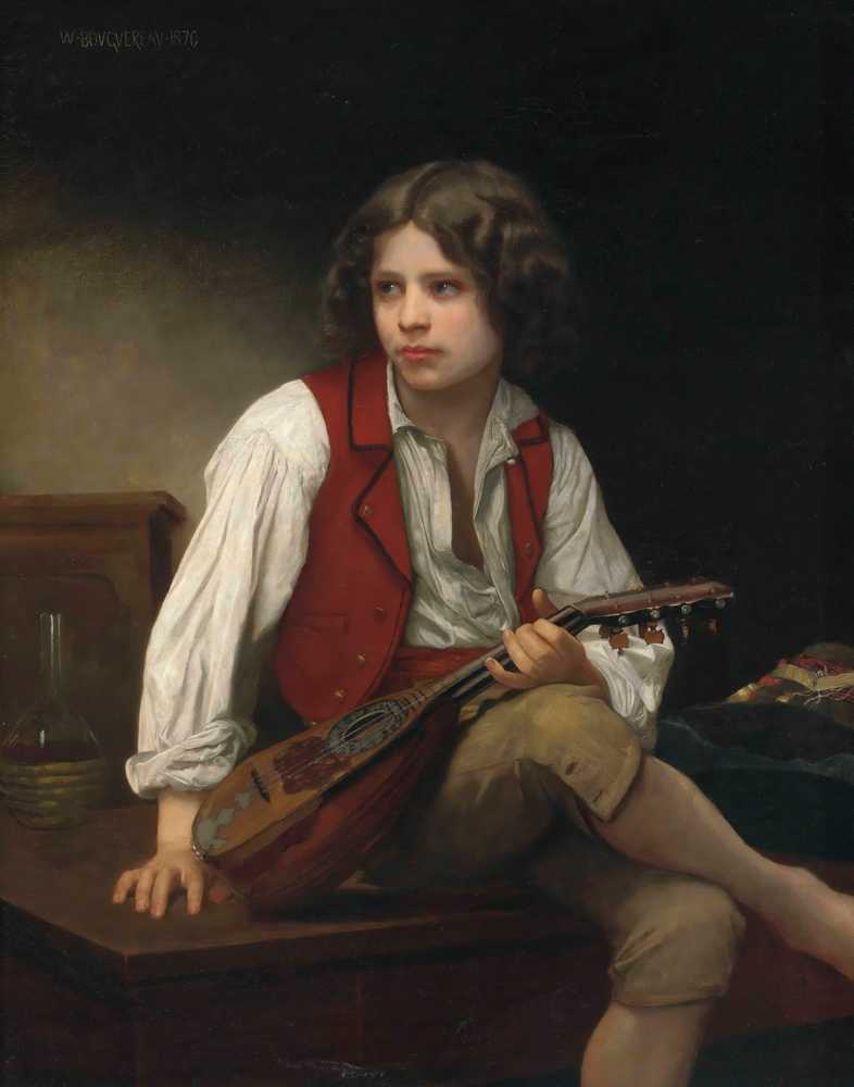 Italian on mandolin (1870) - William-Adolphe Bouguereau