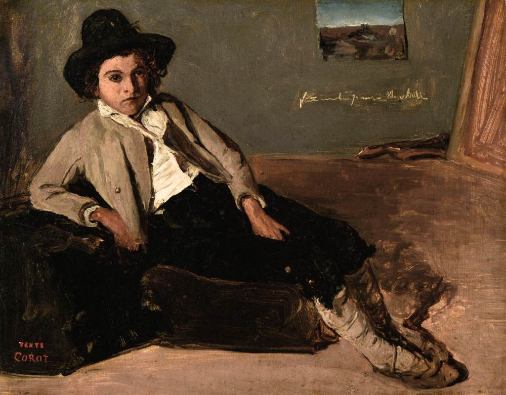 Italian Peasant Boy - Jean Baptiste Camille Corot