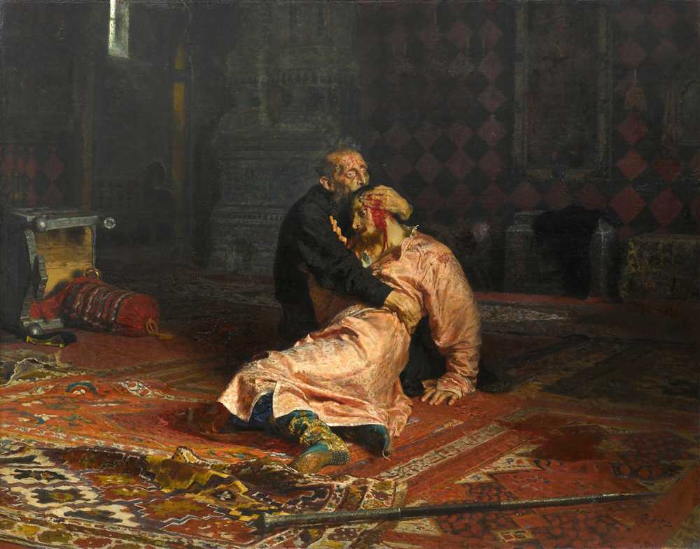 Ivan the Terrible and His Son Ivan on November 16, 1581 (1885) - Repin