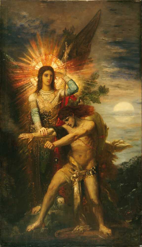 Jacob And The Angel (1874-1878) - Gustave Moreau