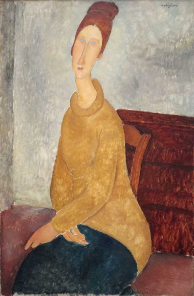 Jeanne Hebuterne in yellow sweater (1918) - Amedeo Modigliani