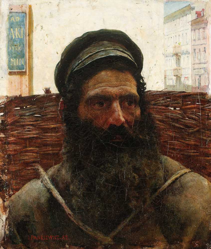 Jew with a basket (1887) - Józef Pankiewicz