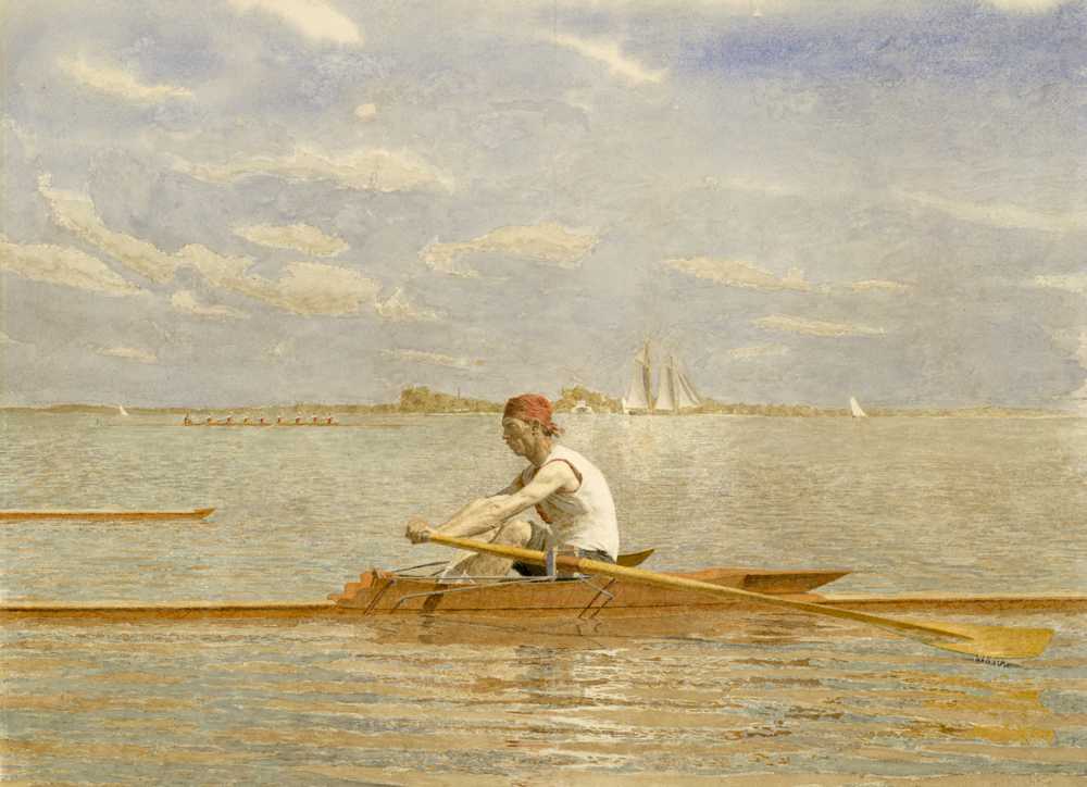 John Biglin in a Single Scull (ca. 1873) - Thomas Eakins