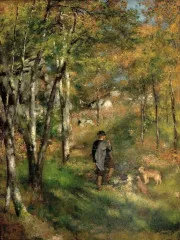 Jules le Coeur and his dogs by Renoir - Auguste Renoir