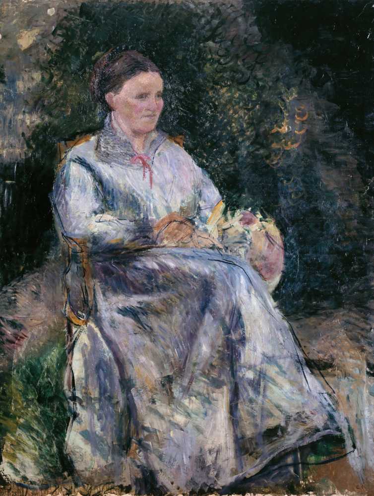 Julie Pissarro in the garden (1874) - Camille Pissarro