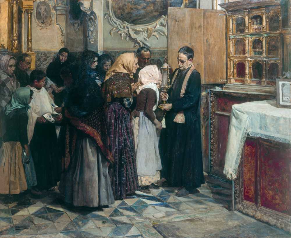 Kissing The Relic (1893) - Joaquin Sorolla y Bastida