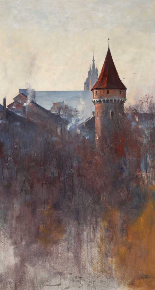 Kraków in the morning (1897) - Julian Fałat