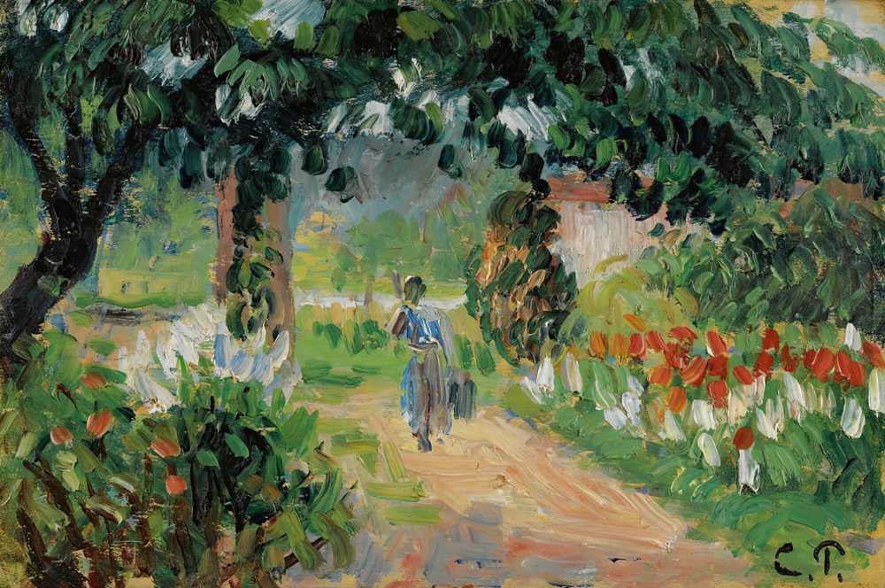 L’allee Du Jardin D’eragny (circa 1899) - Camille Pissarro