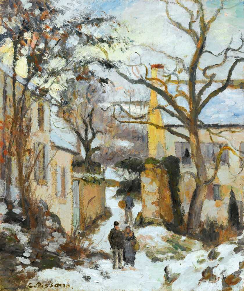 La Maison Rondest Under The Snow, Pontoise Or Chemin De L’hermit... - Pissarro