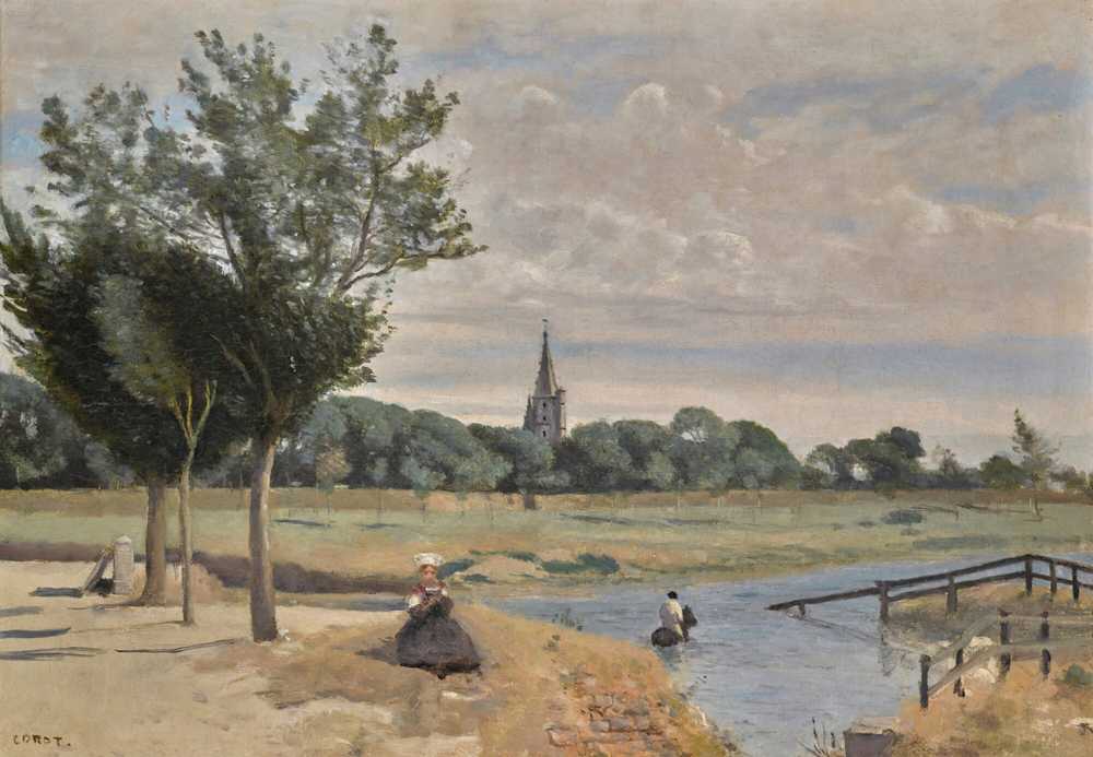 La Rochelle. The Watering Place, View Taken Near The Ramparts, With T... - Corot
